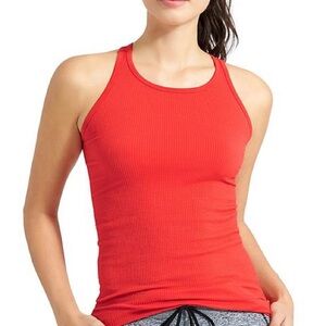 Athleta long racerback tank top red